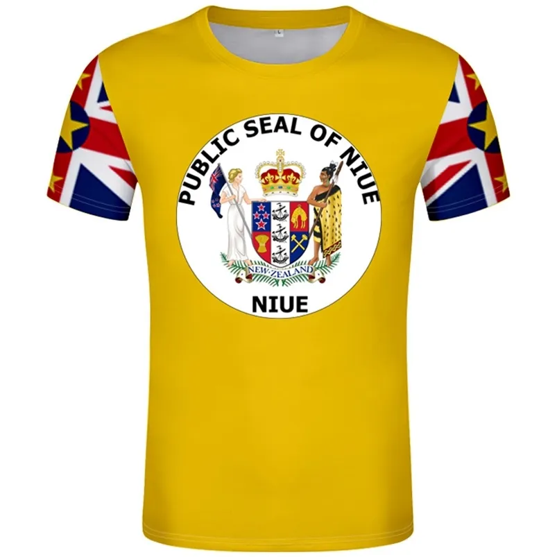 NIUE T Shirt Nome Numero Niu T-shirt Testo Po s Abbigliamento Stampa Fai da te su misura gratuita Non sbiadisce Non incrinato Maglietta Jersey 220702