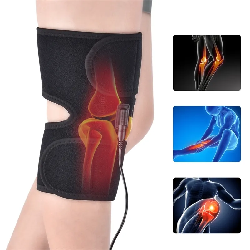 Knee Massager Heating Brace Support Wrap Therapy Arthritis Cramps Pain Relief Injury Recovery Rehabilitation 220812