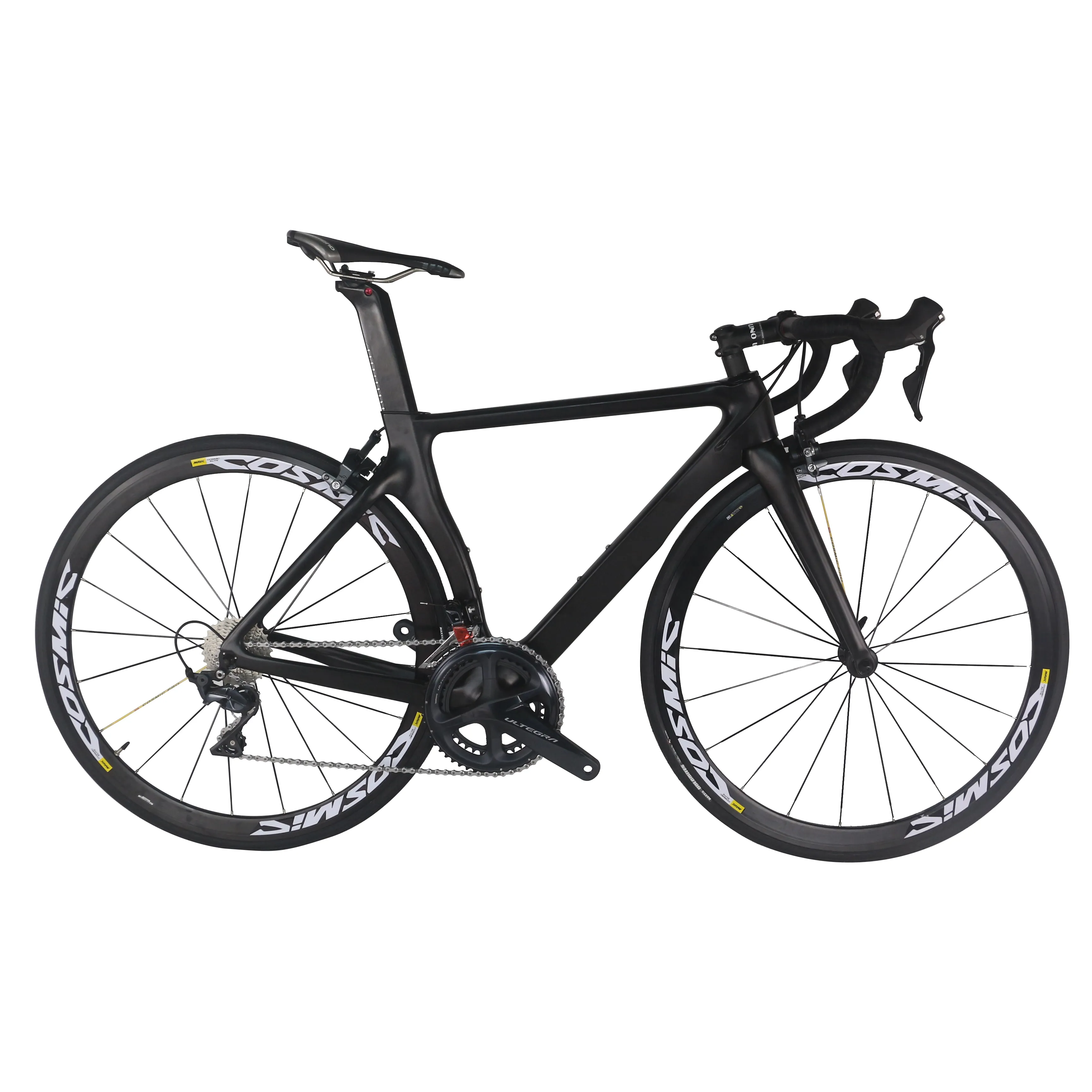 Vélo complet de route Aero carbone TT-X2 avec groupe SHIMAN0 R8000 et roues en aluminium noir mat 22 vitesses