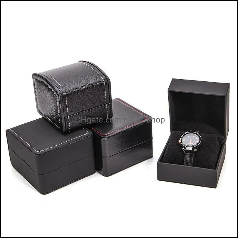 fashion high-end european men pu leather packaging watch cases display box mechanical watches storage gift box