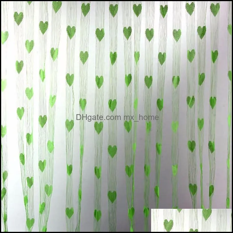 Line String Door Tassel Divider Sheer Curtains for living room Valance 11 Colors Organza Curtains