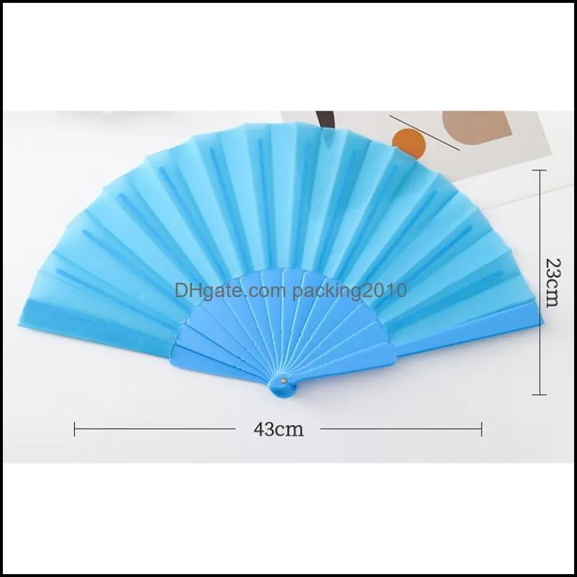 Other Home Decor Simple Style Plastic Folding Fan Vintage Solid Color Hand Held Fans DIY Calligraphy Painting Blank Dance Performances