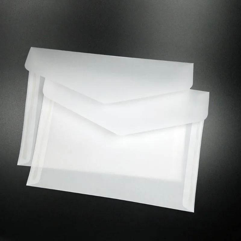 ギフトラップエンベロープ半透明の空のリリースペーパーポータブル招待状カードエンベロープvellum envelopesgift