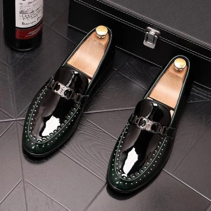 New Arrival Men Shoes Crown Flats Dress Gentleman Shoe Male Wedding