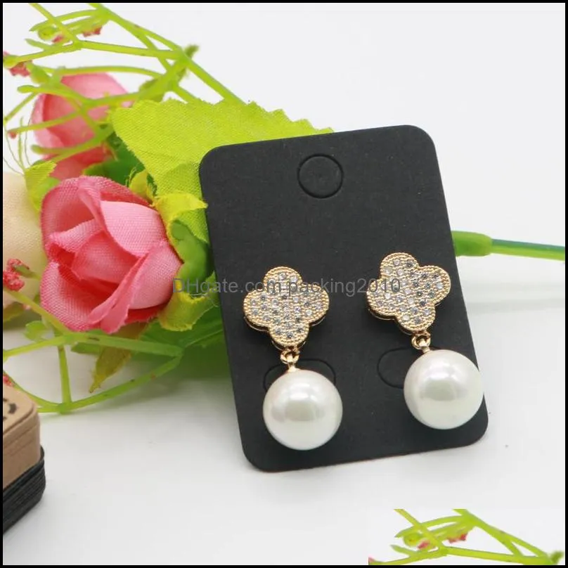 Craft paper Earring Card Holder Earring Display Cards Earring tag for Ear Studs Earrings Jewelry packing 4.5*3.2cm