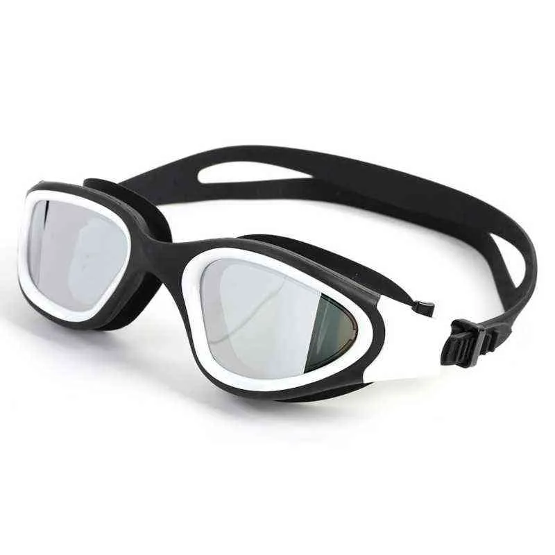 Professionell justerbar simglasögon Vuxna Vattentäta skyddsglasögon Anti Fog Oculos Espelhado Vattensporter Pool Glasögon G220422