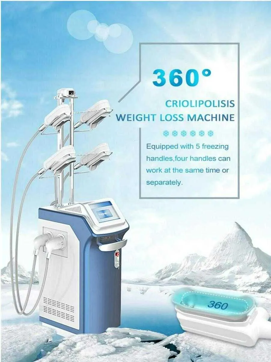 RFUL 360 CRYO SLIMMING 360 CRYOTHERAPY4ハンドル一緒に働く泣き虫体の形の凍結減量二重あごの除去を減らす