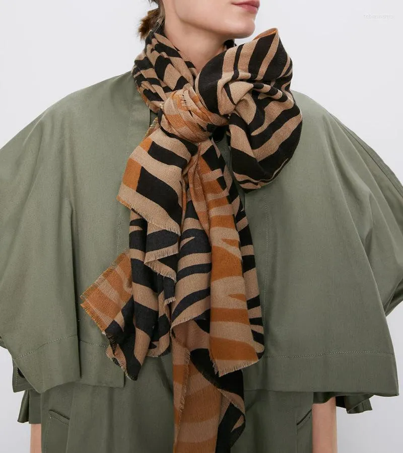 Zoulv Spring Lady Zebra Warm Scarf Joker Shawlデュアルプラースカジュアルファッション英国の女性の性格服