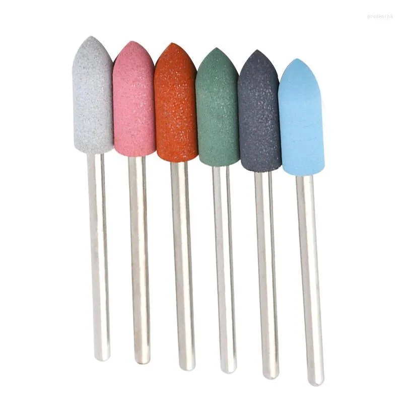 Nail Art Equipment 6Pcs/set Silicone Drill Bits 3/32" Rotary Burr Manicure Accessories Dental & Pedicure Polishing Tools Prud22