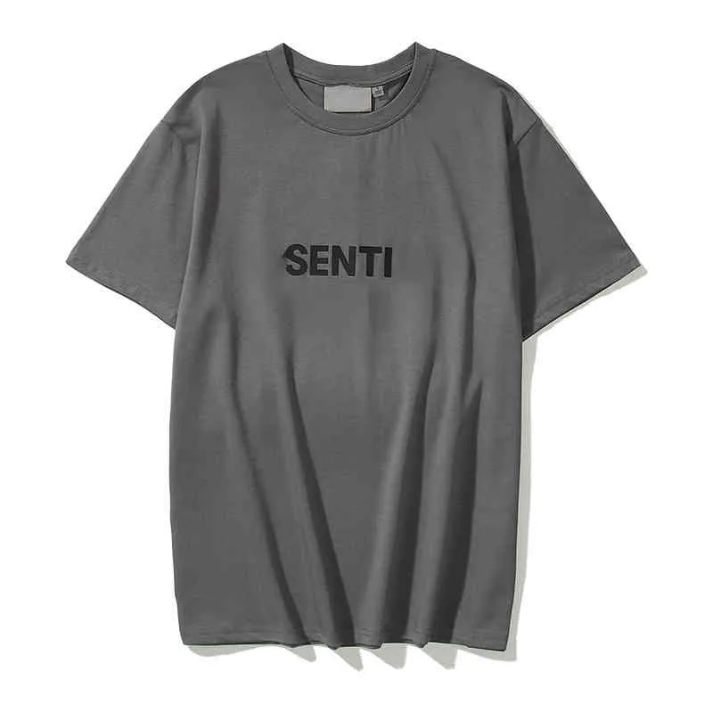 T-shirt da uomo street fashion petto lettere tridimensionali uomini e donne estate coppia allentata T-shirt manica corta 2022