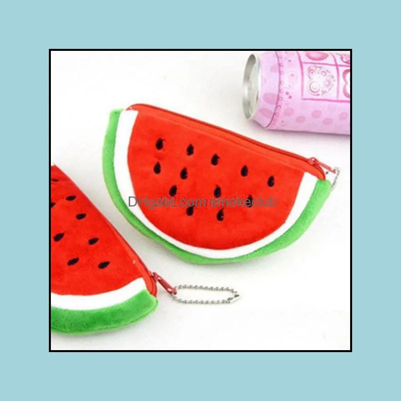 New Plush Red Watermelon Coin Purse Wallet Pouch Bag Cosmetic Purse Bag Holder