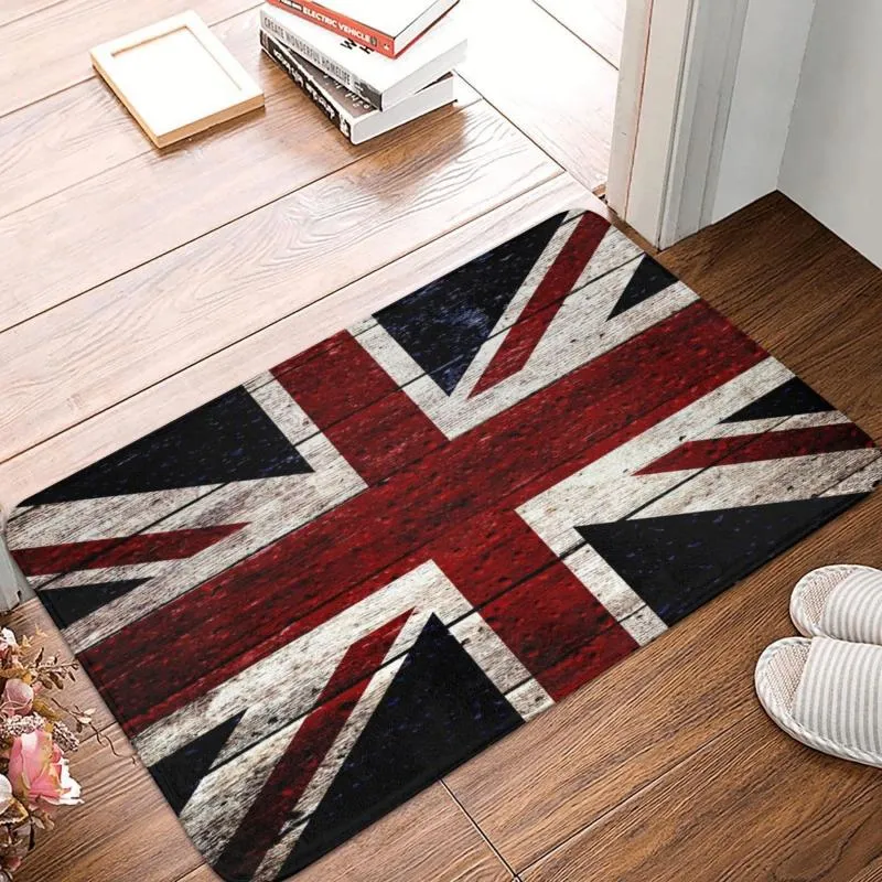 Tapis drapeau de l'union paillasson salle de bain imprimé tapis doux cuisine porte sol couloir Royaume-uni royaume pays tapis absorbant zone