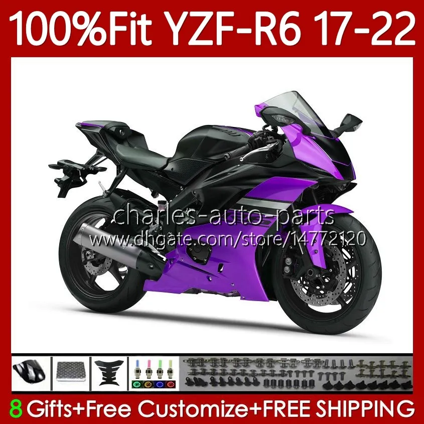 YZF Injection Bodywork Passt Yamaha YZF R6 600CC 2017 2023 YZF600 YZF R6 R 6 OEM Verkleidung Schwarzer Lila 119no.182 YZF R6 YZFR6 Von 415 34 DHgate