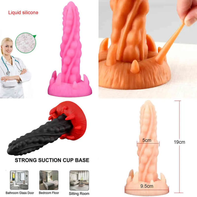 NXY Anal Toys Plug met Suction Cup 2022 Siliconen buttplug enorme dildo seks voor vrouwen mannen gay dilatatie kont 220505