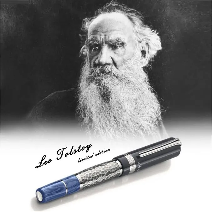 الترويج Pen Limited Leo Tolstoy Writer Edition Signature M Rollerball Pens Office School Contracty Write Screen with Number Serial Number