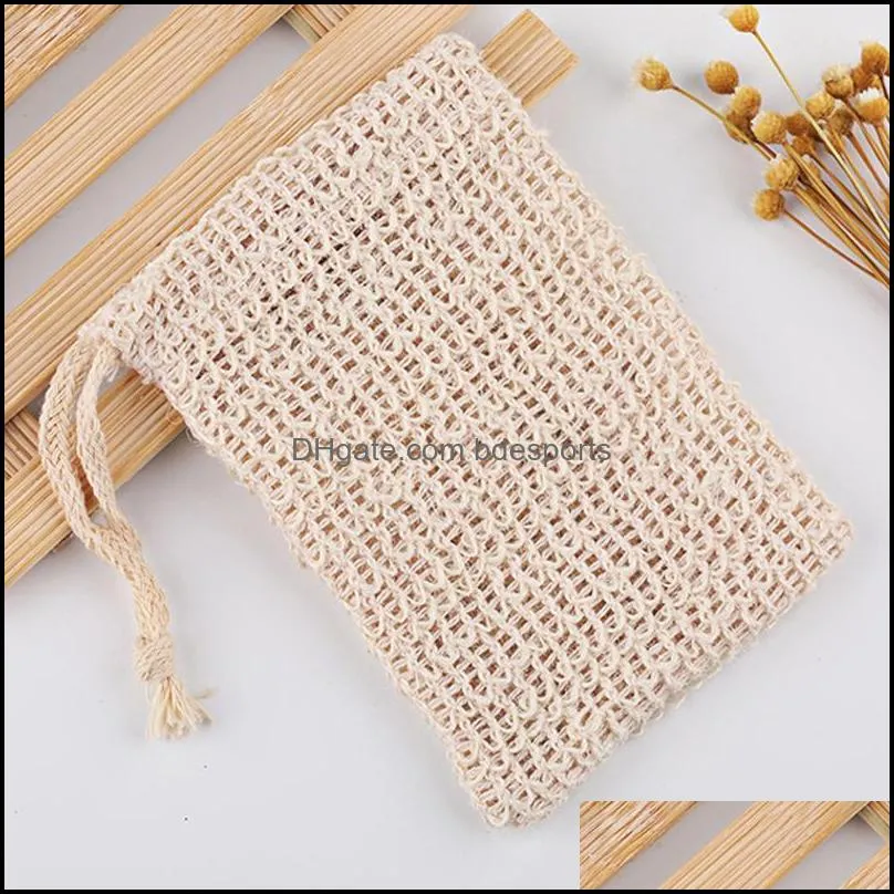 Soap Blister Mesh Double-layer Soap Net Foaming Net Easy Bubble Mesh Bag Soft Comfortable Soap Sack Saver Pouch Drawstring Holder