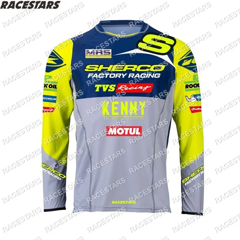 SHERCO 2023 Motorcycles Long Sleeve Cycling Wear Downhill T-shirt Motocross Enduro Moto Bicycle Jersey MTB MX Mountain Dirt Bike 220630