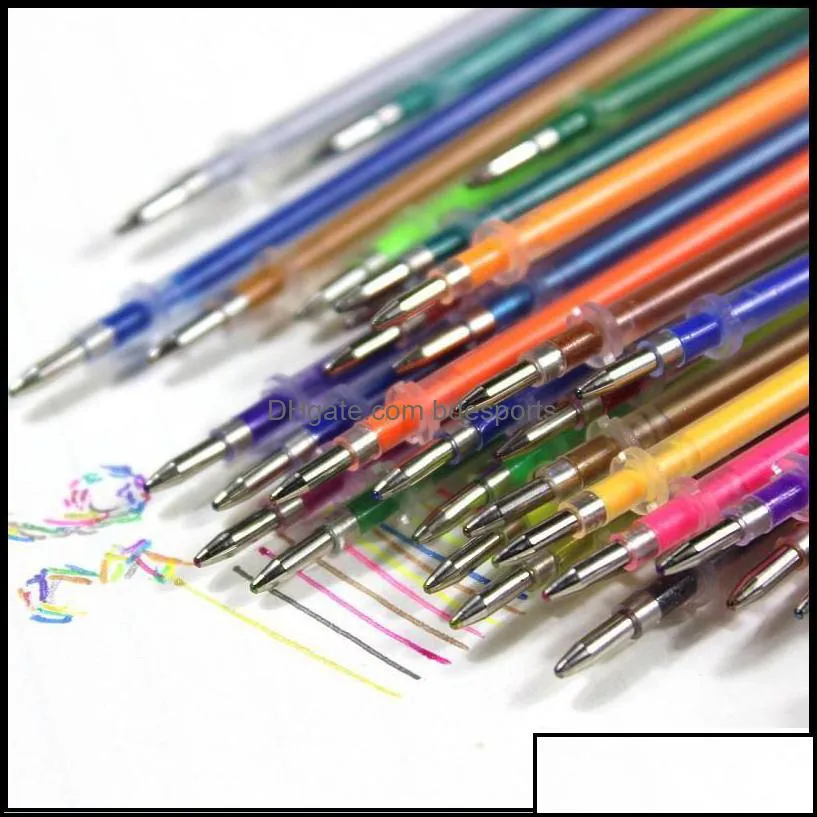 Refills Writing Supplies Office & School Business Industrial 36 Colors A Set Flash Ballpint Gel Pen Highlight Refill Color Fl Shinning