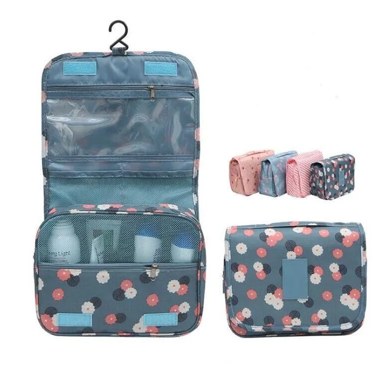 Cosmetic Bag Women Hanging Hook Travel Toiletries Storage Bags High Quality Waterproof Makeup Pouch Ladies Beauty Bag