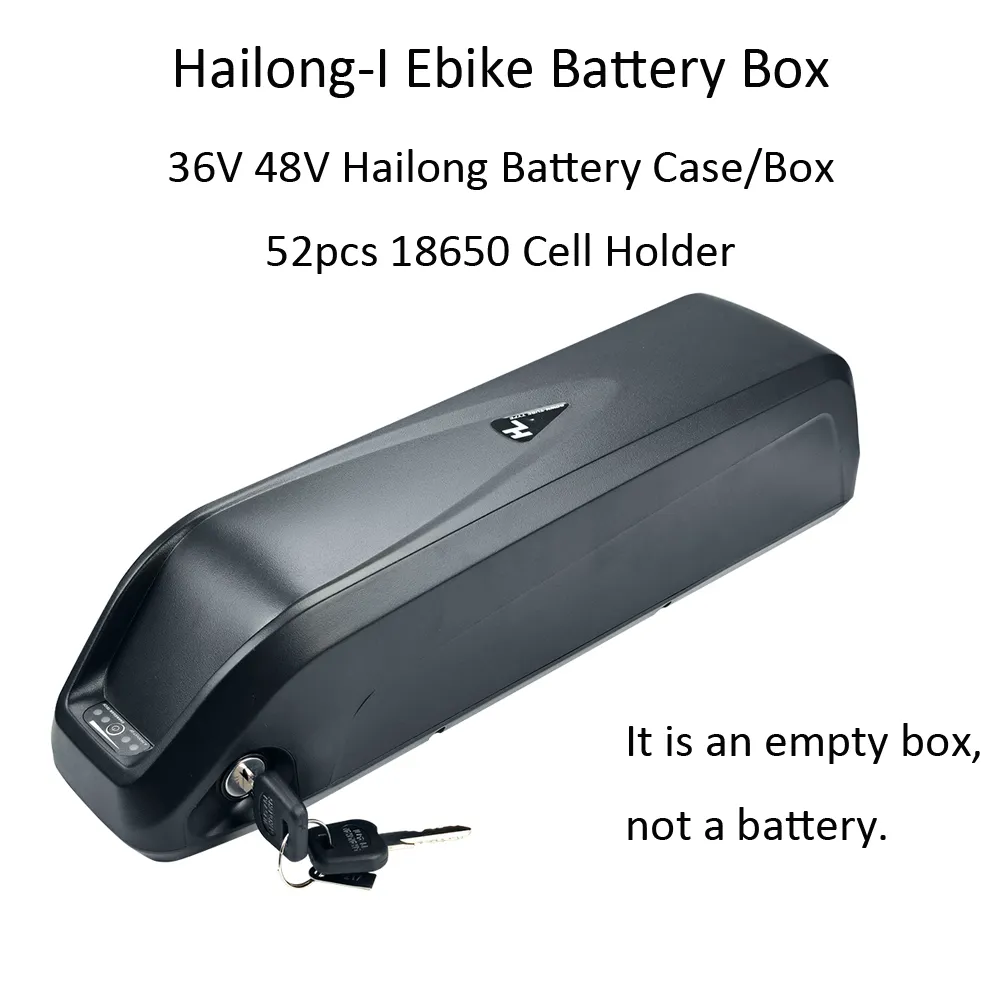 Hailong I Down Tube Battery Box 36V 48V Empty Battery Case With 18650