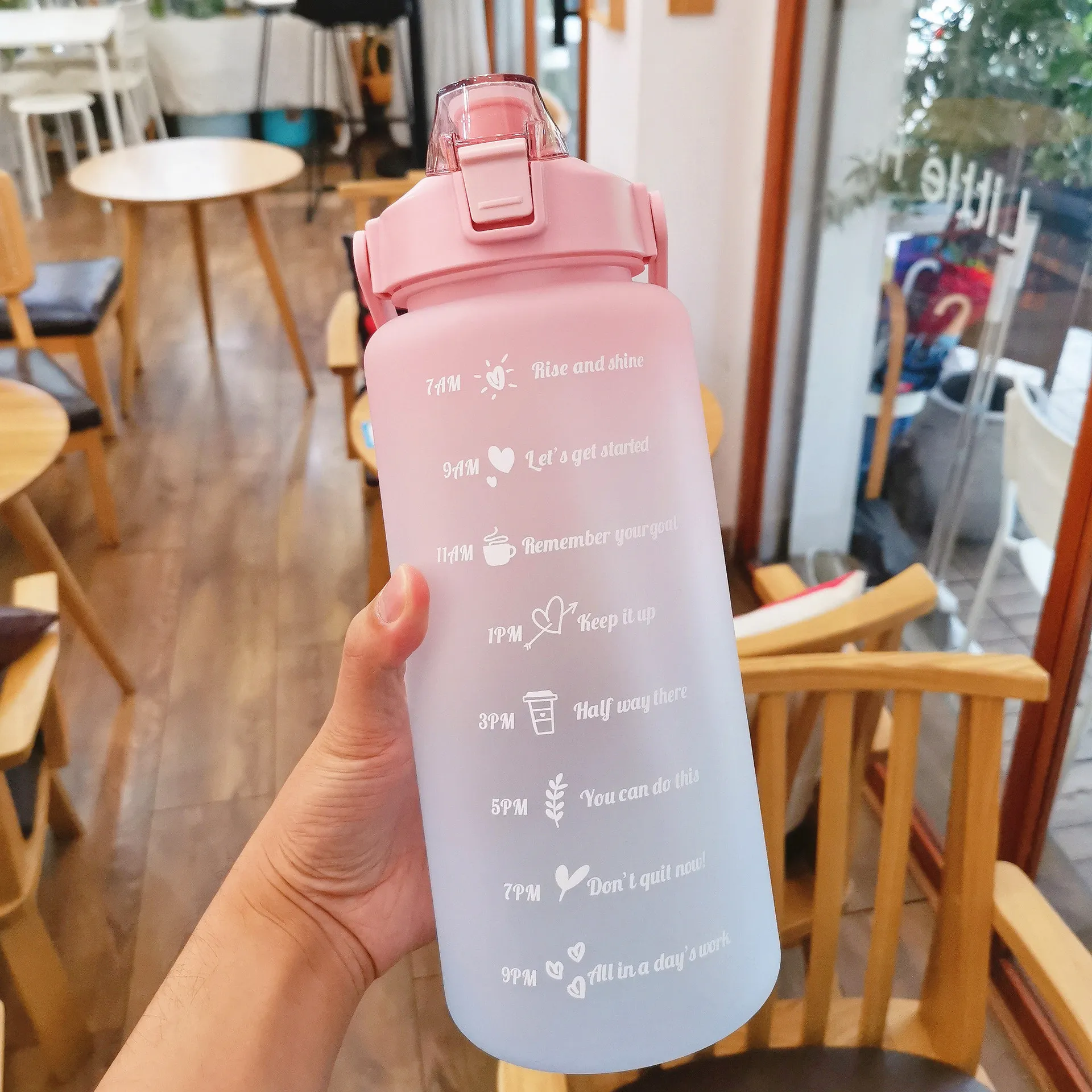64oz Leakproof Free Drinking Blogilates Water Bottle With Motivational Time  Marker BPA Free For Fitness Gym And Outdoor Sports From Esw_house, $6.87