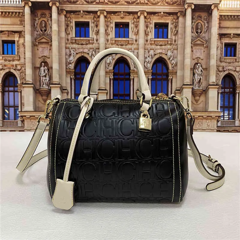 100 Genuine Leather 2022 Style Pillow Bag Ladies Letters Chch Hchc Large Capacity Messenger