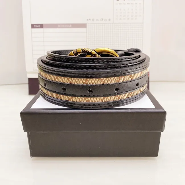 20 Kleur 2024 Heren Mode Riem Luxe Mannen Ontwerpers Vrouwen Jeans Riemen Snake Grote Gouden Gesp Cintura Maat 90-125Cm