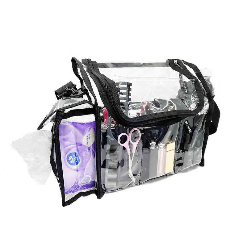 Bolsa de maquiagem transparente Bolsa de ombro organizador de higiene pessoal PVC para artista disponível para H220429 personalizado