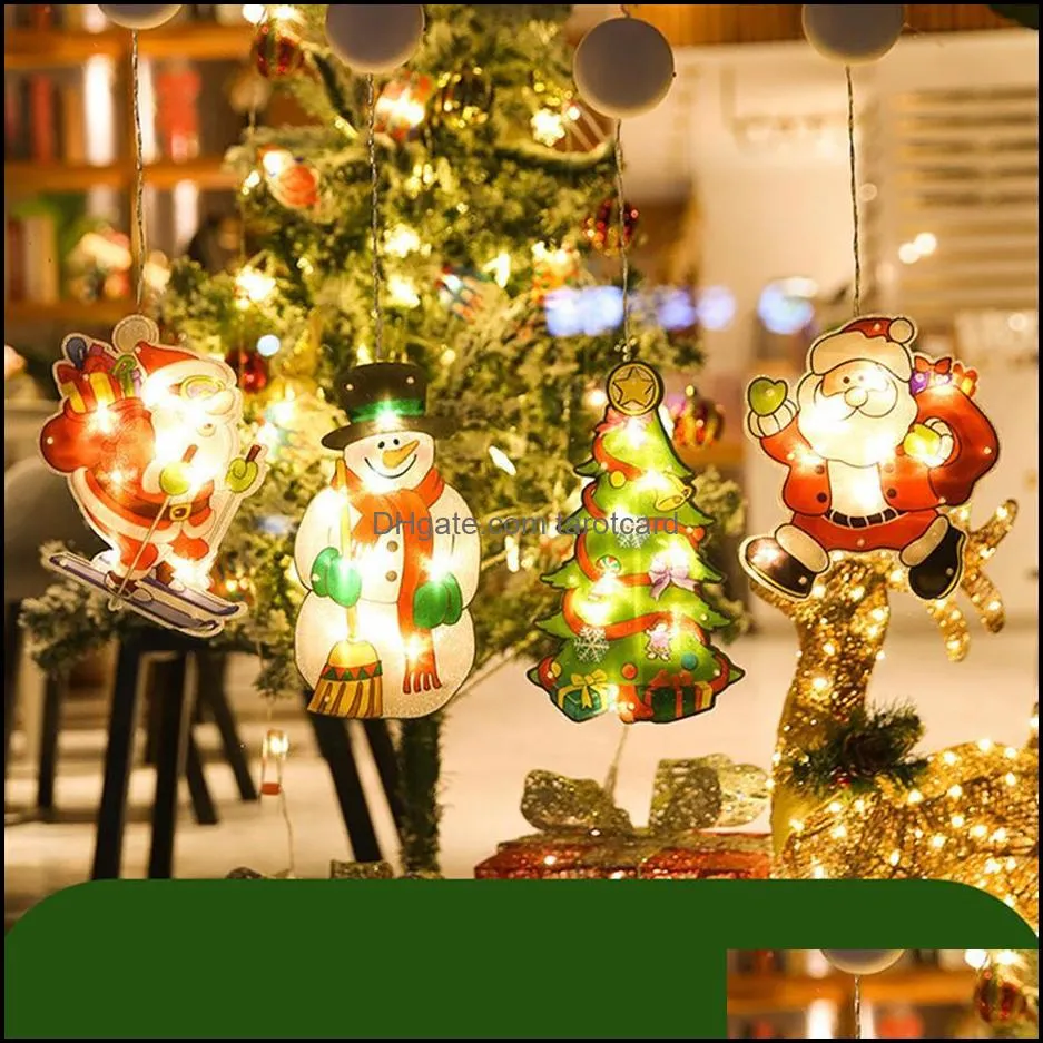 Le luci della stringa di Natale hanno condotto la novità decorativa che appende la luce 3D per le finestre interne della porta della parete della camera da letto Pathway Patio Decorations250D Drop Deli