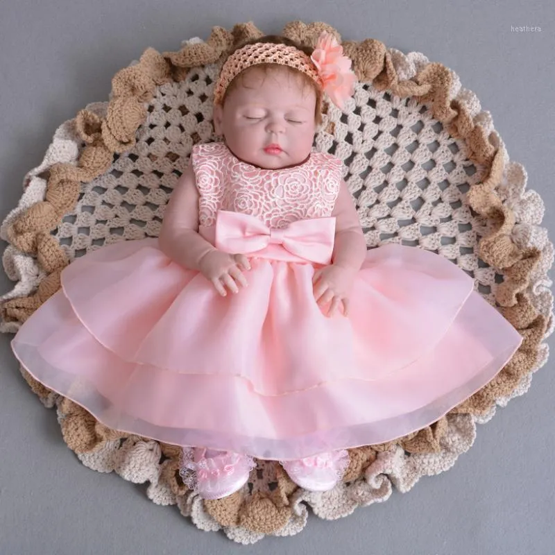 Princesse Kleid Baby Mädchen Taufe Kleider Mädchen 1 Jahr Geburtstag Tragen Kleinkind Blume Taufe Ballkleid Sommer Kleidung