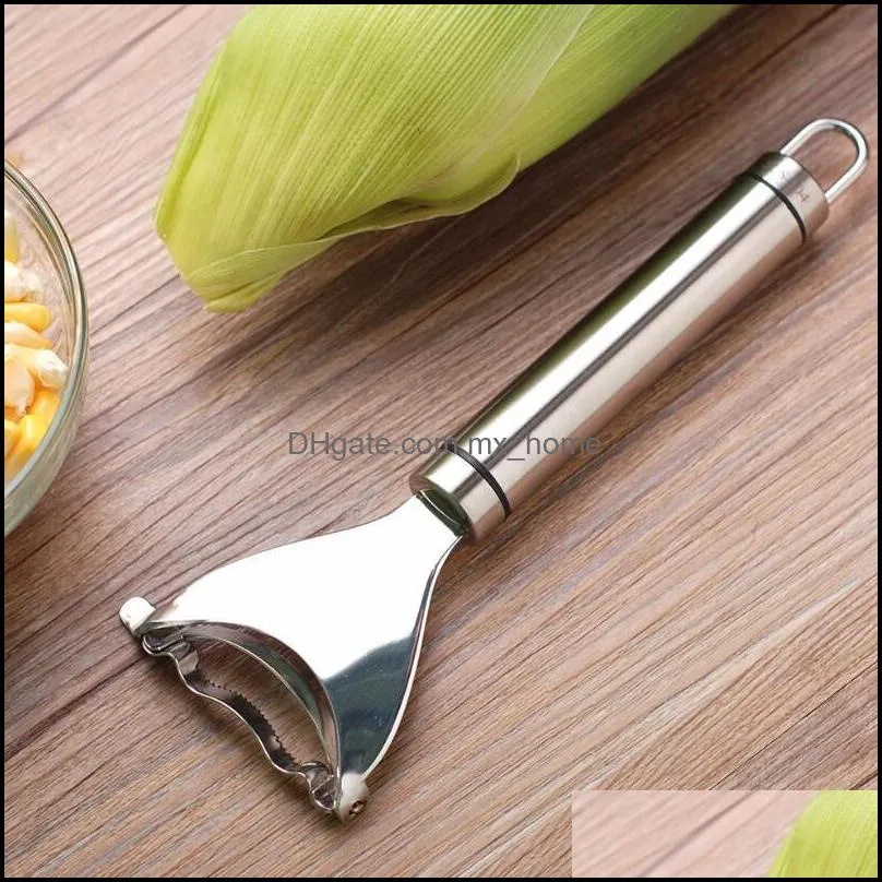 Useful Corn Peeler Premium Stainless Steel Kitchen Tool Corn Cutter Cob Peeler Corn Stripper Kernel Cutter LX4086