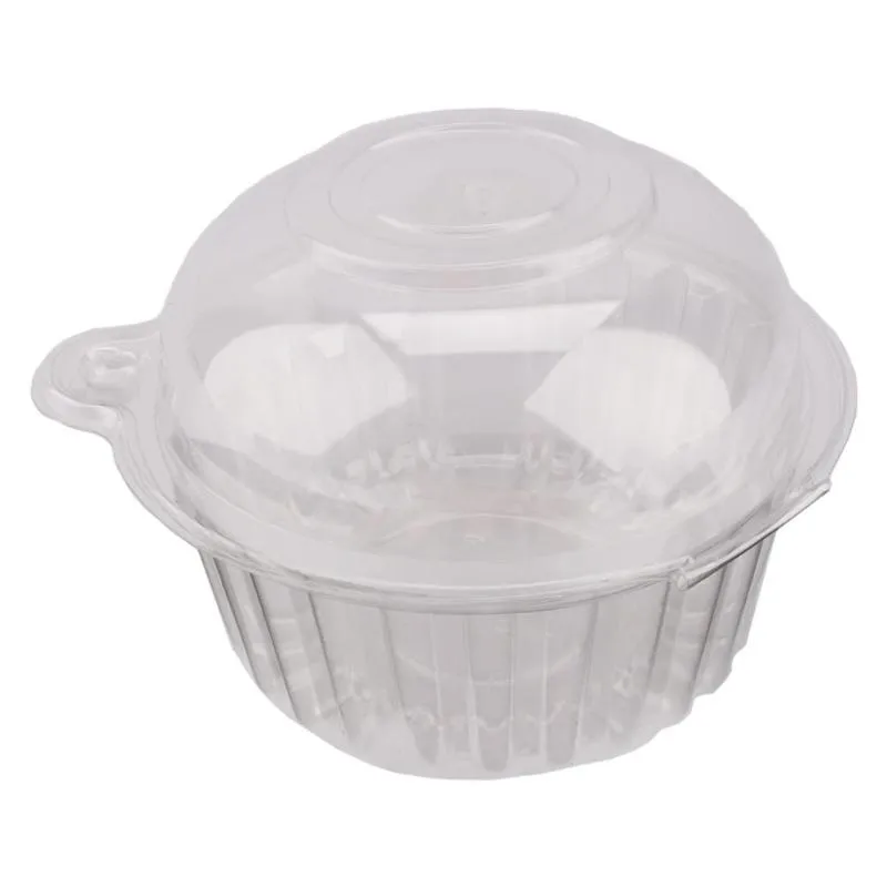 Emballage cadeau 100 PCS/Lot boîte en plastique Transparent jetable boîtes à Cupcake simples Muffin dôme rond alimentaire BoxGift GiftGift