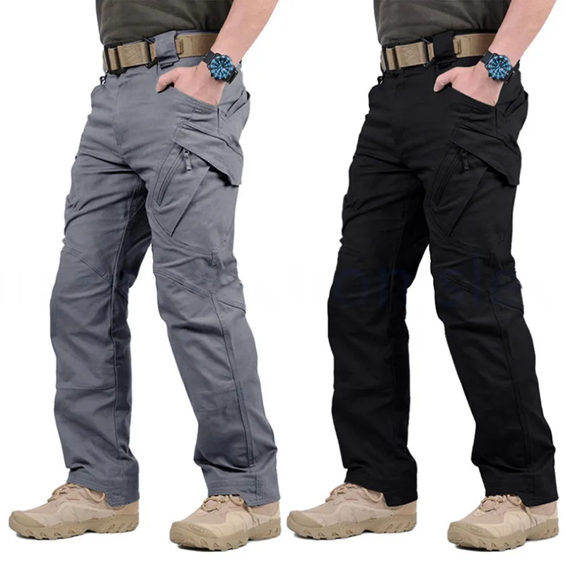 Hoge kwaliteit tactische broek heren meerdere zak elasticiteit militaire stedelijke commuter camouflage cargo broek multi-pocket mode