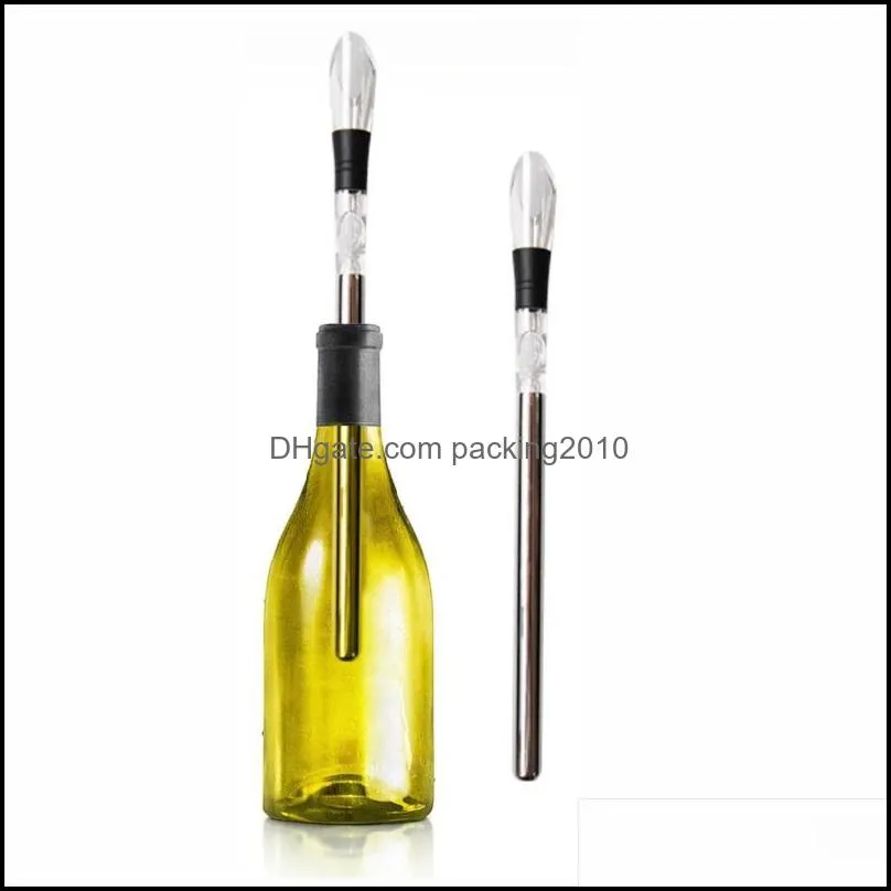 stainless steel beer red wine cooling stick useful chiller cooler convinient beverage stick home barware pad11682