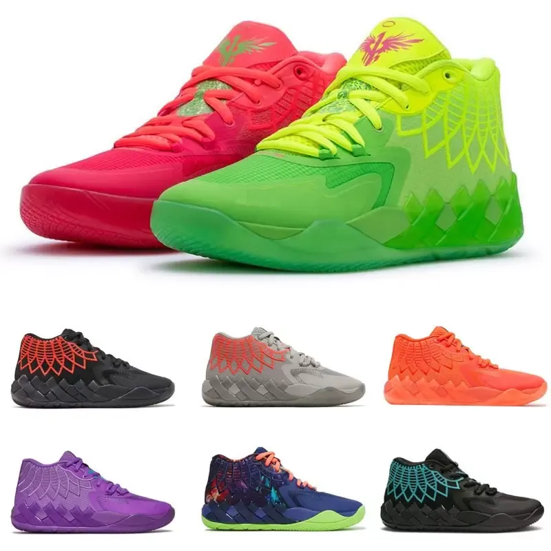 MB.01 Rick et Morty Hommes Femmes Chaussures de basket-ball à vendre Enfants Top Qualité Galaxy Buzz City Black Blast Queen Citys Rock Ridge Rouge Pas de