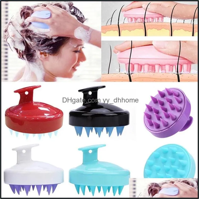Bath Brushes Sponges Scrubbers Bathroom Accessories Home Garden Ll Shampoo Scalp Mas Brush Manual Head Scalps Care Slimm Diu