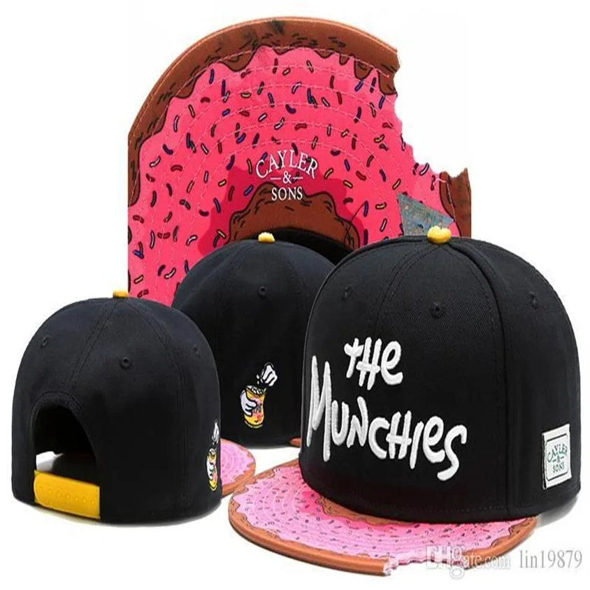 Cayler Söhne Pink the Munchies Mangel an Winkel Hip Hop Baseball Caps Snapback Hüte für Männer Frauen Knochenmütze Schnappback Casquette2481