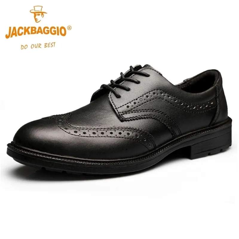 Военная рабочая обувь для обеспечения безопасности кожаная обувь ботинки Menantislip дышащие отражающие черные мужские бизнес -обувь размером с y200915