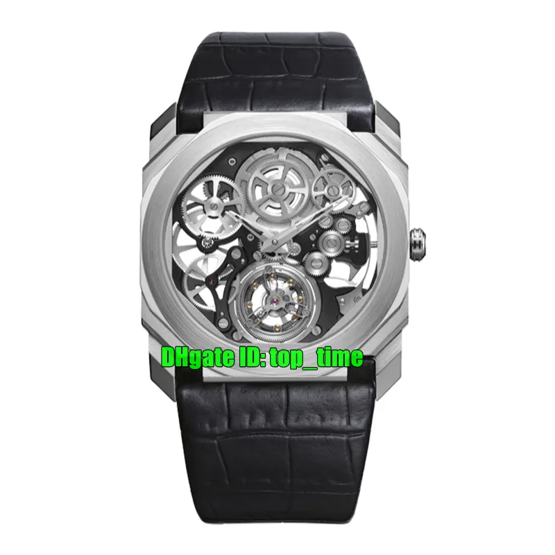 9 stijlen Hoge kwaliteit Horloges 102719 BGO40PLTBXTSK OCTO FINISIMMO TOURBILLON AUTOMATISCHE MECHANISCH