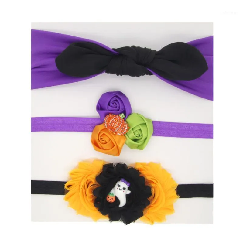Haarschmuck Klein Großhandel 3SETS Kind Kinder Halloween Zubehör Mega Cabelo Humano Baby Blumenohren Stil Haarbänder Set