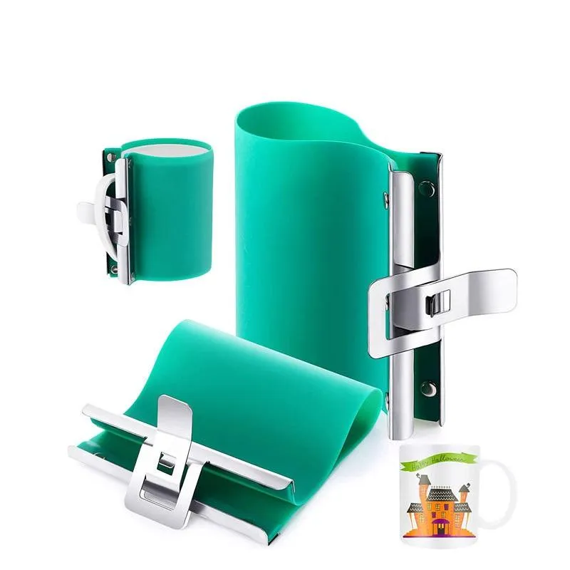 Sublimation Blanks Silicone Bands Sleeve 11oz 12oz 15oz Skinny Tumblers Heat Press Wrap Accessories