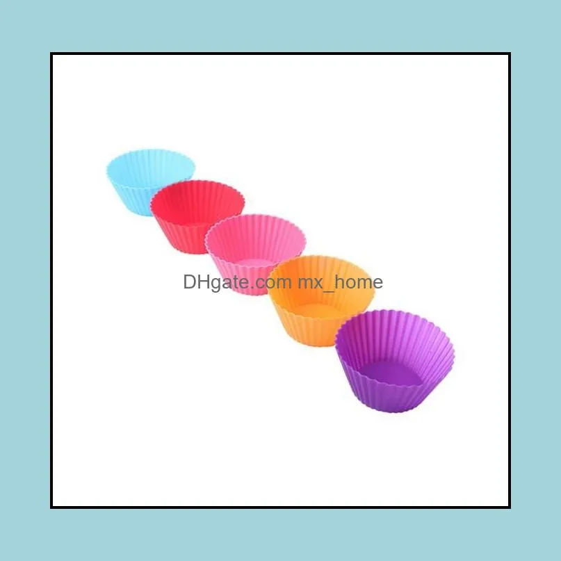 Silicone Muffin cup Cake Cupcake liner Cake Mould Case Bakeware Maker Mold Tray Baking Jumbo