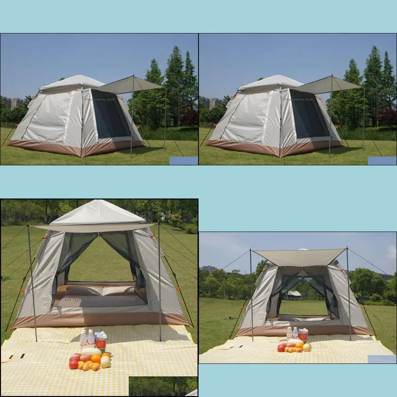 outdoor shade tents 4 5 people automatically open tents to increase and thicken outdoors camping home-tents