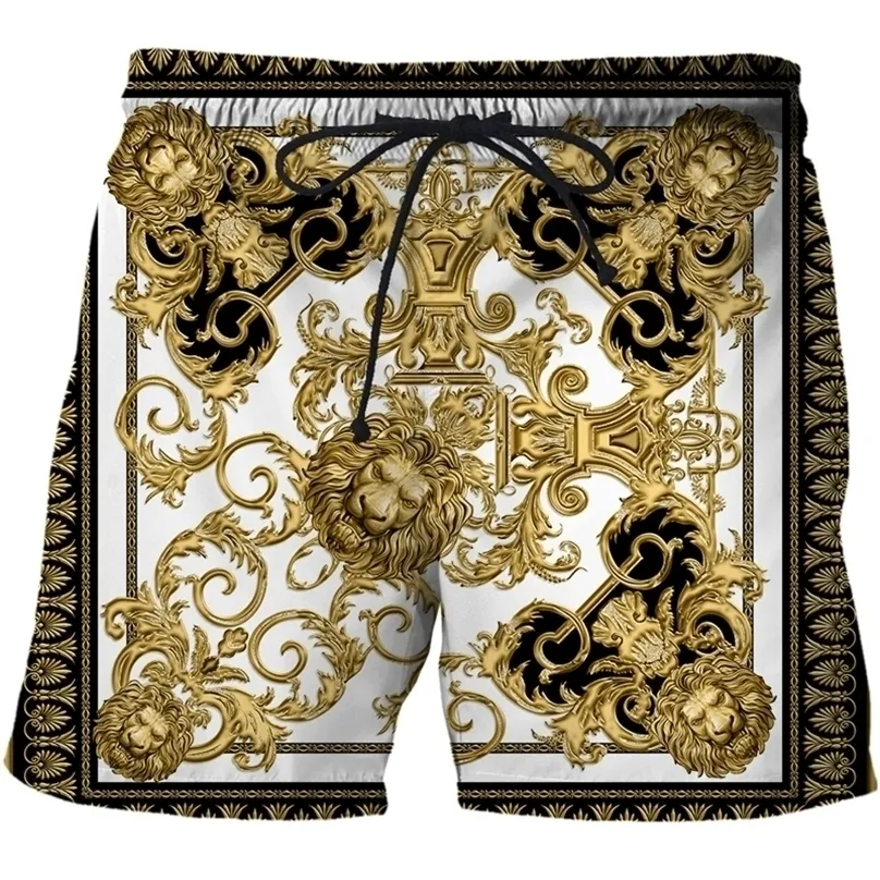 Mens 3D Printing Beach Board Shorts Swimming Pants Swimsuits