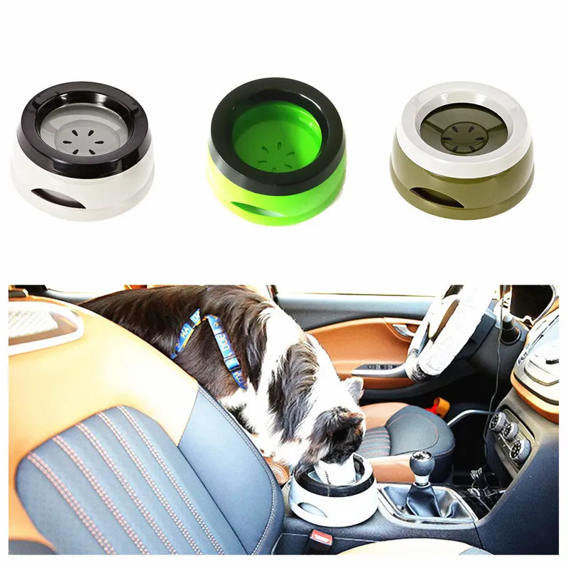 QQQPet Road Refresher Car Dog Water Bowl Inget spill Creative Buoyancy Vehicle Pet Y200917