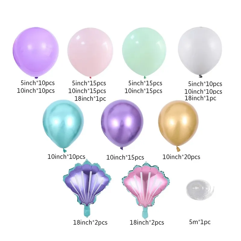 10Pcs Metallic Chrome Balloons Birthday, Wedding, Graduation Season Decoration