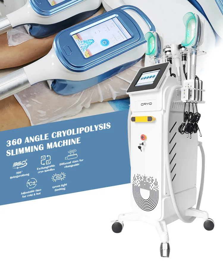 Multifonction 360 ° Cryolipolyse gros gel minceur machine congélation réduire la graisse cryothérapie 40K cavitation ultrasonique corps façonnage perte de poids équipement de beauté