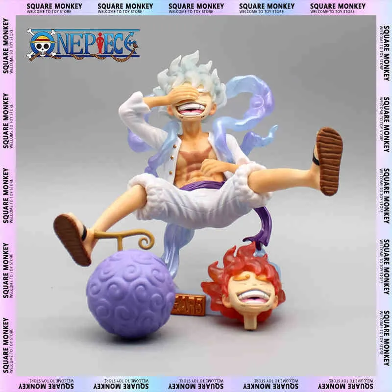 One Piece Rufy Gear 5 Anime Action Figures Sun God Rufy Nika 17cm PVC