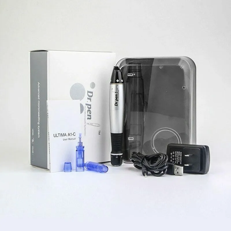 Elektrische Dr.pen A1-C met cartridges naalden meso machine derma pen microneedling therapie huidverzorging gereedschap