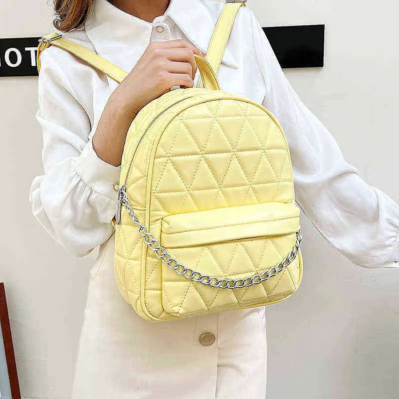 backpack bag Backpack Style Bag Summer Lady Backpack Premium Leather Chain Backpack Luxury Women Shoulder Bag for Student School Bags Travel Knapsack 220801